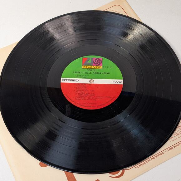 Vintage Crosby Stills Nash & Young Déjà Vu Vinyl LP SD 7200 Atlantic Records - Picture 6 of 12